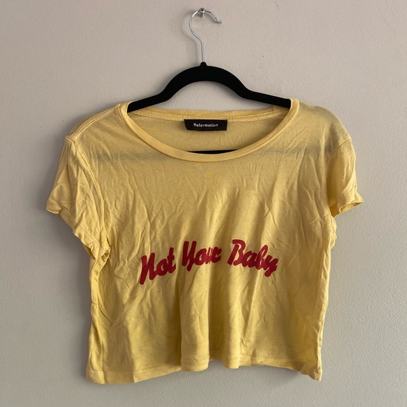 Reformation Not Your Baby Crop Tee